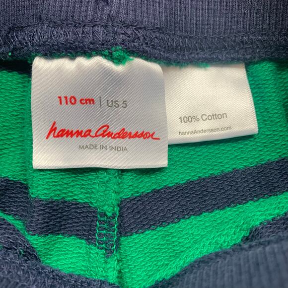 Hanna Andersson green and blue striped shorts - Picture 6 of 7